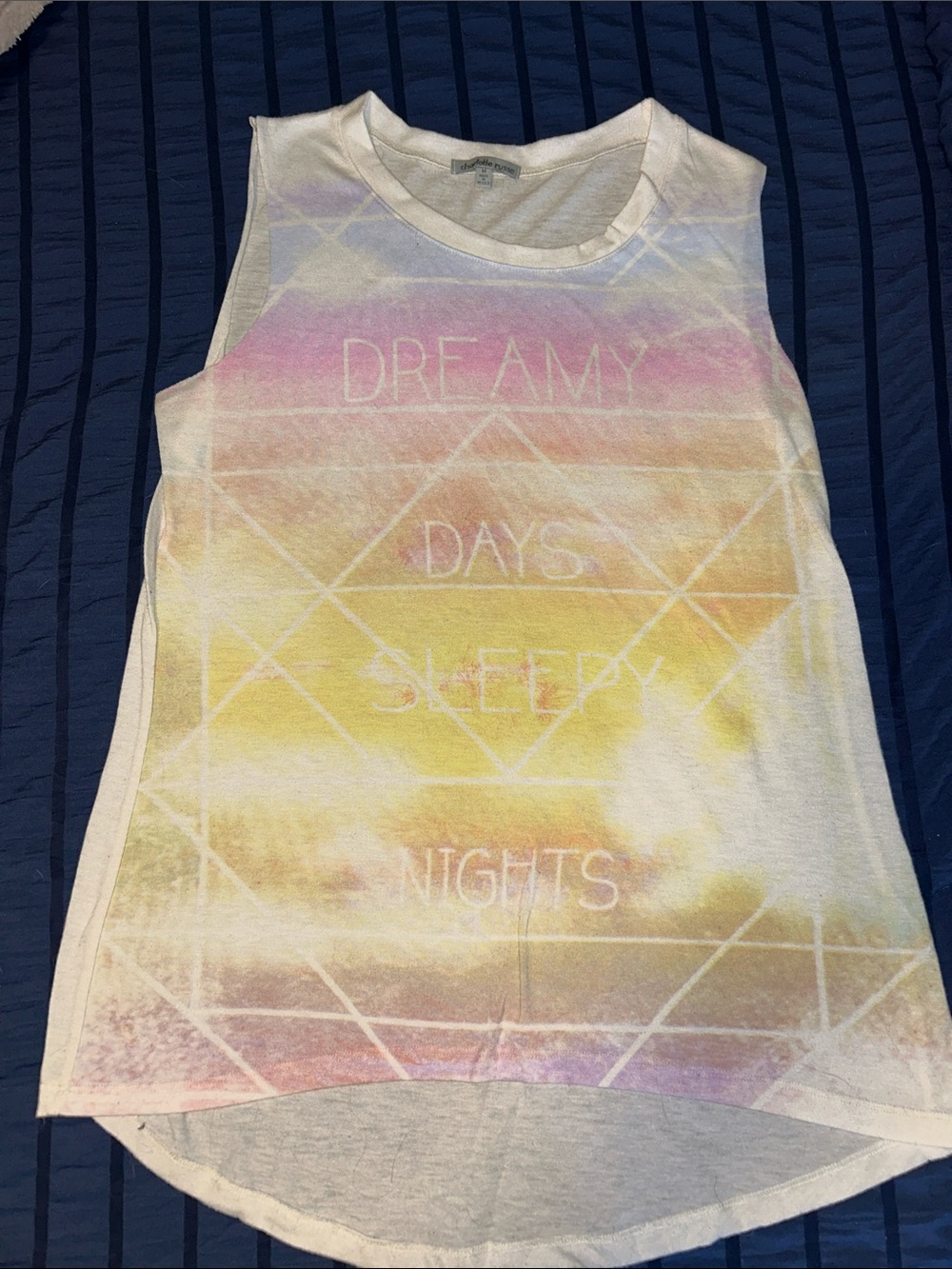 Pastel Tie Dye Sleeveless Tank Top